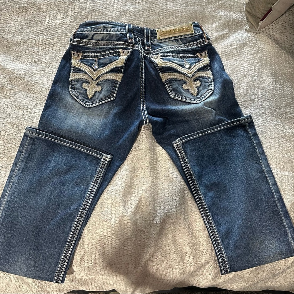 Womens Rock Revival jeans size 28, inseam 33” like new